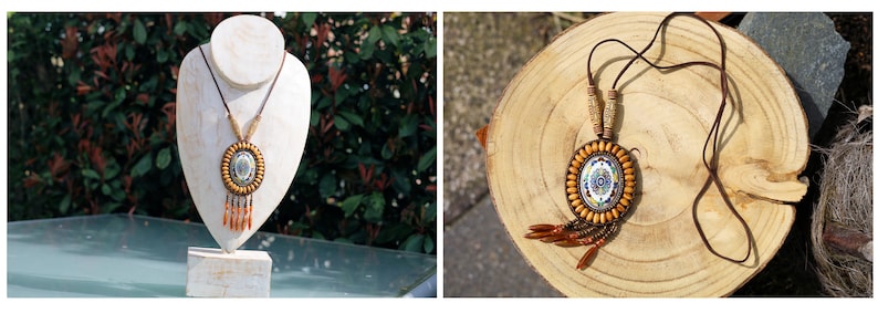 3D Design Handmade Braided Vintage Bohemian Necklace.New Ethnic Necklace Leather Necklace. High quality rhinestone beads.