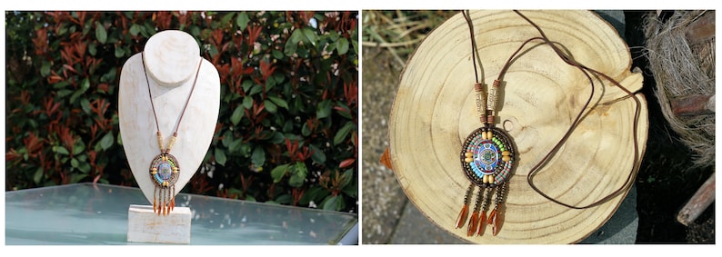 3D Design Handmade Braided Vintage Bohemian Necklace.New Ethnic Necklace Leather Necklace. High quality rhinestone beads.