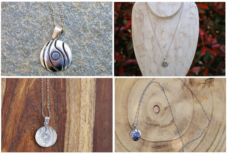 Sterling Eye silver pendant - Stamped 925. Approximate weight 3.3 grams. Diameter 1.9cm (0.76 inches).