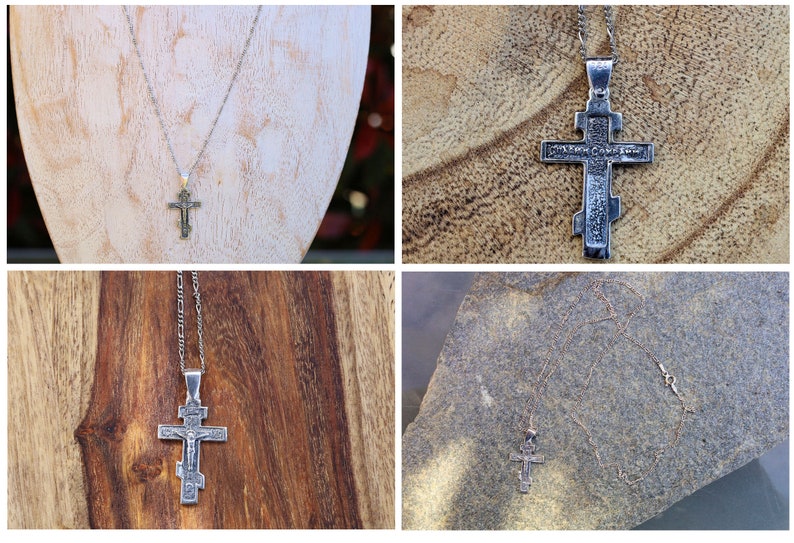 Sterling silver pendant 925 cross orthodox quality solid. Stamped 925. Approximate weight 1.8 grams. Dimensions 2.7x1.7cm. 