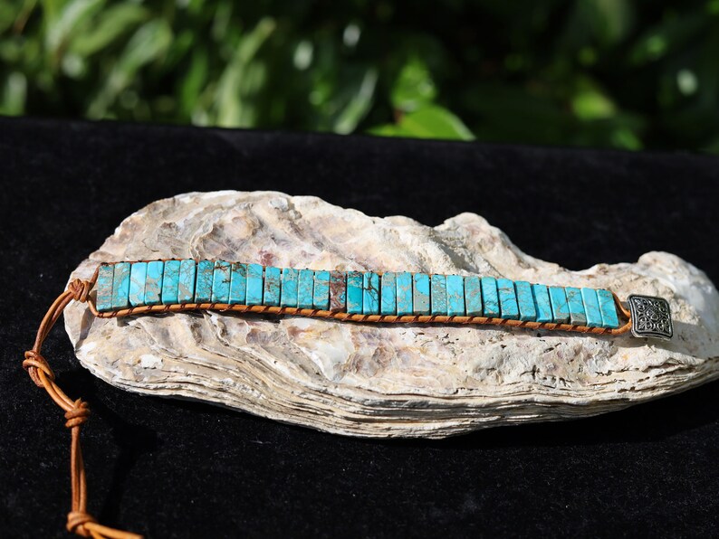 Multi color Natural Gem Leather Tibetan beads Adjustable Bracelet. These beautiful chakra bracelets are handmade from high-quality jasper natural stones.