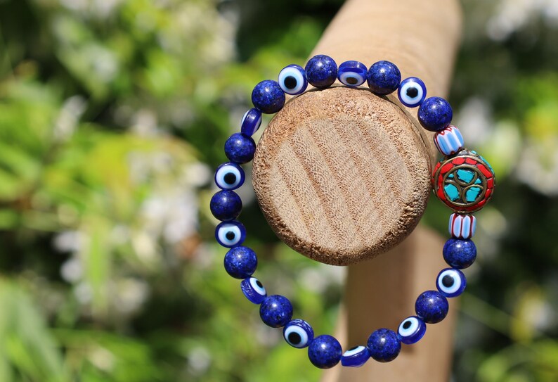 One-of-a-kind Handmade Indonesia Beads with Lapis Lazuli and Carnelian. Gorgeous,Stunning,Lovely