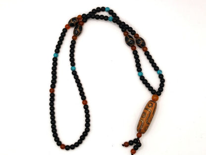 Great Nine-eye dZi bead necklace. It is called “The Star of Prosperity and the Heaven Protection”. Perfect for having good vibes with style!