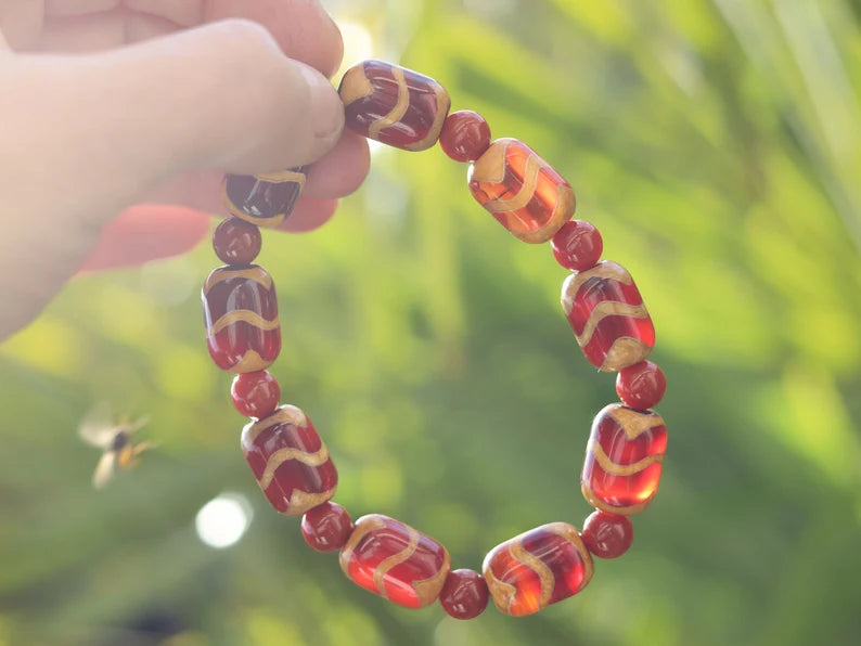 Unique Natural Stone Bracelet/Tibetan Dzi Bead Charm Bracelets. Awesome selection so let your intuition guide you to the best one for you.