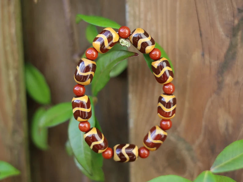 Unique Natural Stone Bracelet/Tibetan Dzi Bead Charm Bracelets. Awesome selection so let your intuition guide you to the best one for you.