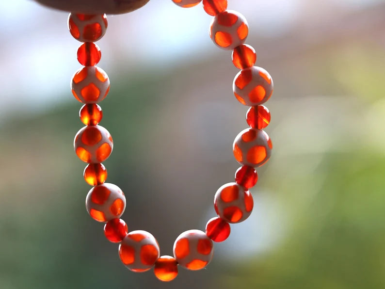 Unique Natural Stone Bracelet/Tibetan Dzi  Bead Charm Bracelets. Tibetan Buddhist jewelry have both religious and spiritual essenc