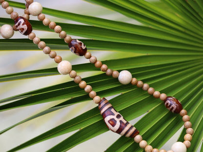 Bracelet Treasure Ultra Energy Tibetan Ancient Agate Wealth God Figure Dzi Bead. very powerful property. Beads fashion for Men and Women