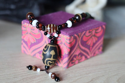 Nectar Vessel beaded necklace. For knowledge, enlightenment to those who look for spiritual path. Perfect for having good vibes with style!