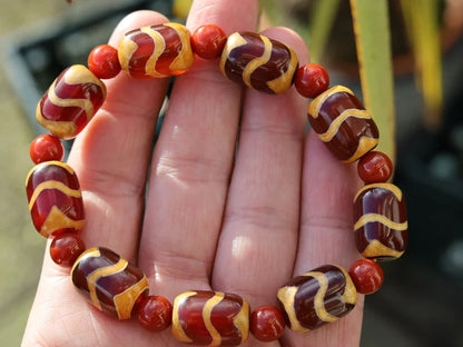 Unique Natural Stone Bracelet/Tibetan Dzi Bead Charm Bracelets. Awesome selection so let your intuition guide you to the best one for you.