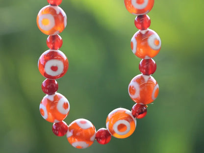 Unique Natural Stone Bracelet/Tibetan Dzi 3 Eyes Bead Charm Bracelets. Tibetan Buddhist jewelry have both religious and spiritual essence