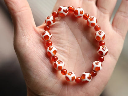 Unique Natural Stone Bracelet/Tibetan Dzi  Bead Charm Bracelets. Tibetan Buddhist jewelry have both religious and spiritual essenc