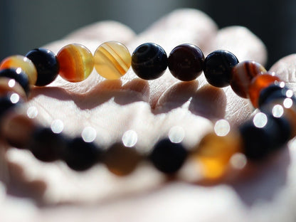 Suleiman Agate bracelet  8mm beads. Shop our beautiful designs with great handcrafted styles. High Quality Elastic Beading Line Cord.