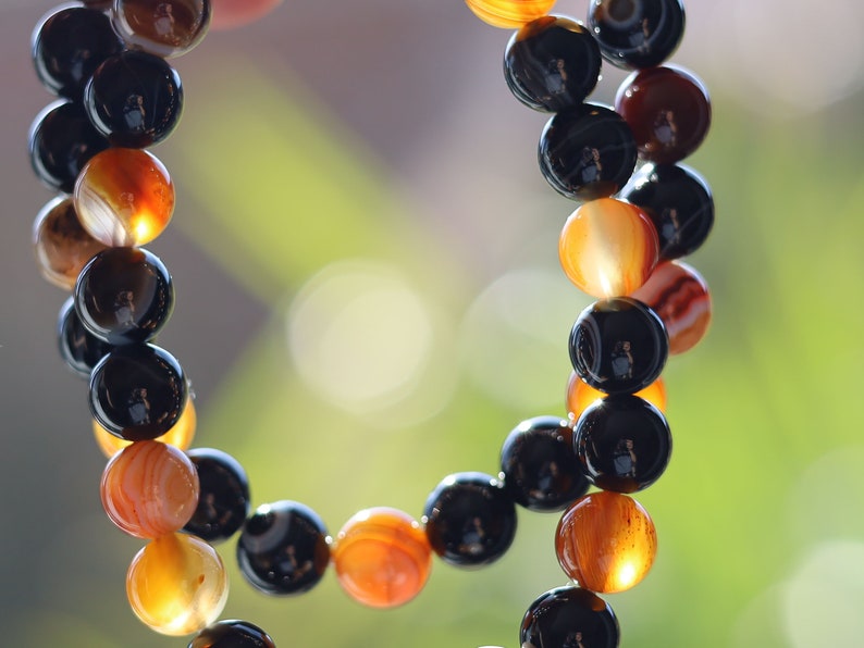 Suleiman Agate bracelet  8mm beads. Shop our beautiful designs with great handcrafted styles. High Quality Elastic Beading Line Cord.
