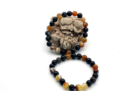 Suleiman Agate bracelet  8mm beads. Shop our beautiful designs with great handcrafted styles. High Quality Elastic Beading Line Cord.