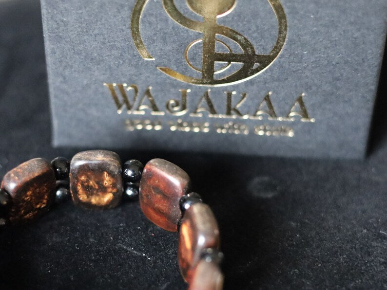 Magic Tibetan Agate Taichi dZi Bead Bracelet. Perfect for having good vibes with style! originally designed and handmade.