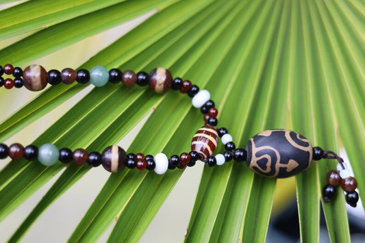 Nectar Vessel beaded necklace. For knowledge, enlightenment to those who look for spiritual path. Perfect for having good vibes with style!