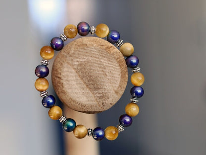 Amazing Color-changing mood beads & GOLD Tiger eye / Tribal Silver Plated Spacer Beads! Inspired by the mood jewelry of the '60's and '70's