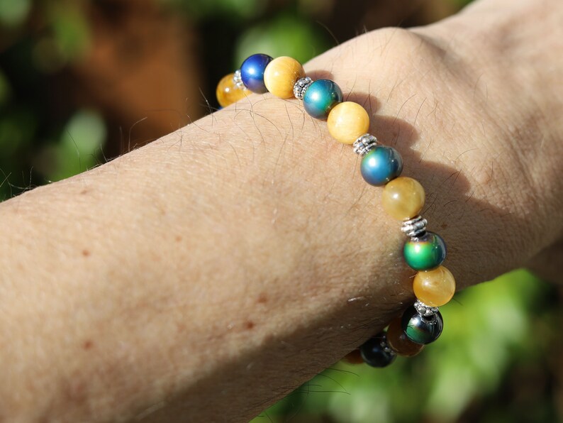 Amazing Color-changing mood beads & GOLD Tiger eye / Tribal Silver Plated Spacer Beads! Inspired by the mood jewelry of the '60's and '70's