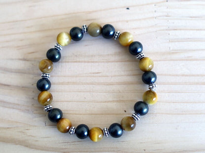 Amazing Color-changing mood beads & GOLD Tiger eye / Tribal Silver Plated Spacer Beads! Inspired by the mood jewelry of the '60's and '70's