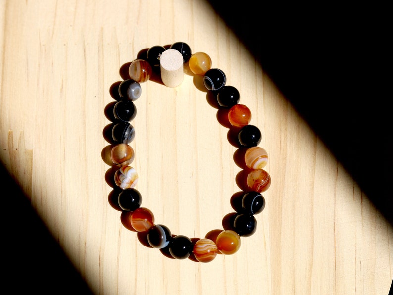 Suleiman Agate bracelet  8mm beads. Shop our beautiful designs with great handcrafted styles. High Quality Elastic Beading Line Cord.