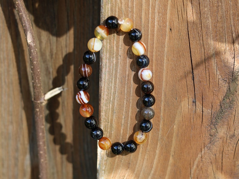 Suleiman Agate bracelet  8mm beads. Shop our beautiful designs with great handcrafted styles. High Quality Elastic Beading Line Cord.