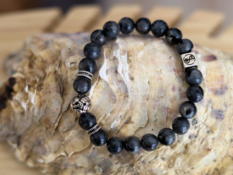 Sterling 925 Silver - Bracelet with Silver Sheen Obsidian Gemstones and Pi Xiu. Popular among business people, investors and gamblers
