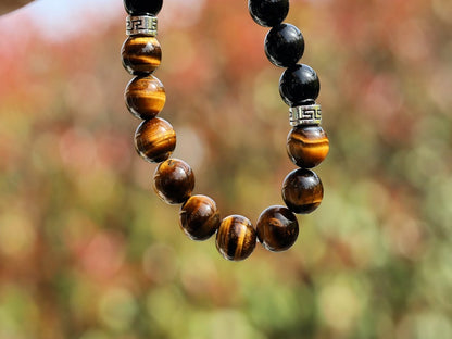 Bewitching Tiger's Eye crystal combined with black Agate. Need a boost of bravery, create a powerful crystal program for building courage