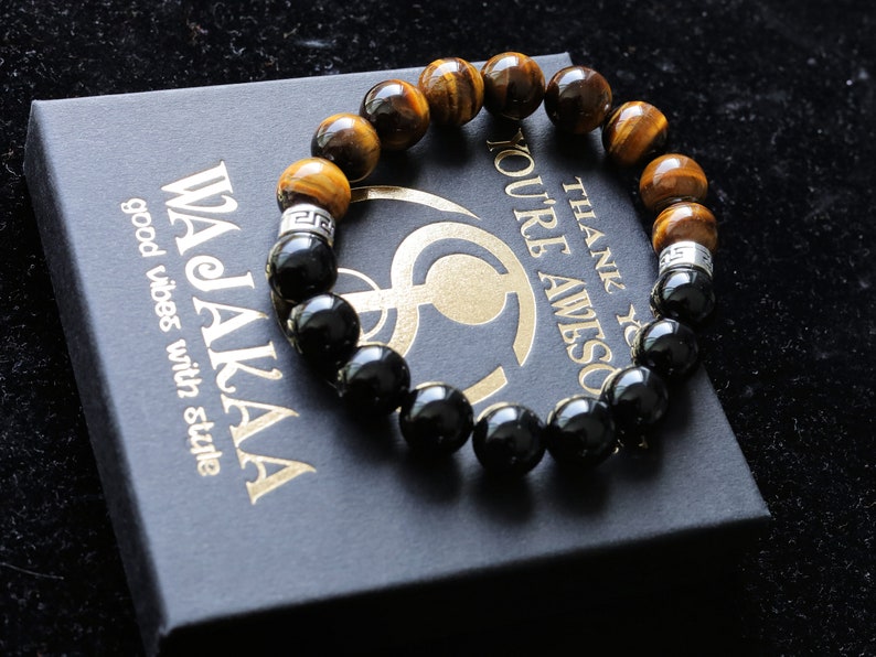 Bewitching Tiger's Eye crystal combined with black Agate. Need a boost of bravery, create a powerful crystal program for building courage