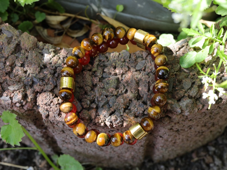 EMO Double row beaded bracelets. Two Row Stone Bracelets. Red agate combined with yellow Tiger eye. Useful for recognizing one’s own needs