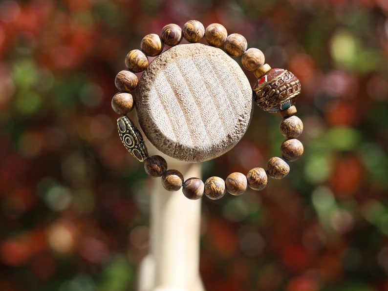 Garamī dā samāṁ Jewel Collection - Natural Elephant Skin Jasper/Miriam Stone/Calligraphy Stone Bead bracelets.