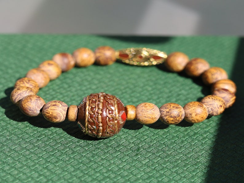 Garamī dā samāṁ Jewel Collection - Natural Elephant Skin Jasper/Miriam Stone/Calligraphy Stone Bead bracelets.