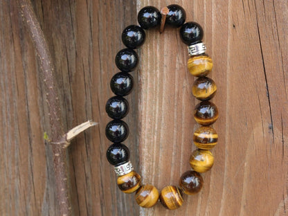 Bewitching Tiger's Eye crystal combined with black Agate. Need a boost of bravery, create a powerful crystal program for building courage