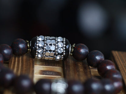 Unimaginable Natural Saffron Jasper Deep Red Mahogany Jasper, High Quality. Iron Chains, Rhinestone and Brass Findings, Column, Platinum