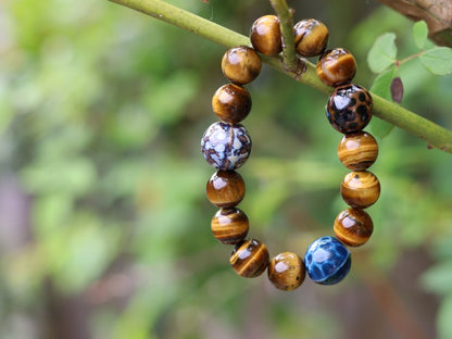 Summer of Love Jewel Collection - 12 mm beaded yellow Tiger eye bracelet with 3x Graphic Beads. Truly inspiring.
