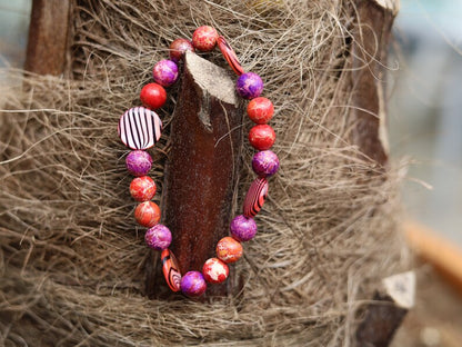 Summer of Love Jewel Collection - 10 mm Red Sea Sediment Jasper Beads Regalite Round Imperial Stone bracelet. Exclusive Design Principles.