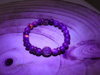 Glamorous natural Michigan Yooperlite semi-Precious Stone Pearls combined with Handmade Indonesia Bead and Wajakaa © Logo bead.
