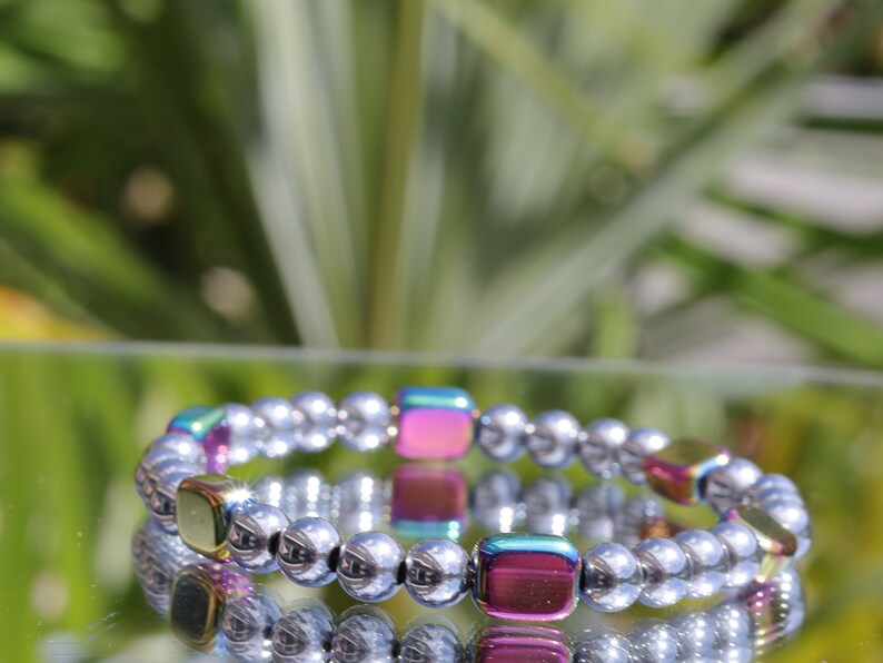 6/7 mm Natural high grade Hematite silver. Hematite crystal stone makes it a trusted companion to keep by your side everywhere you go.