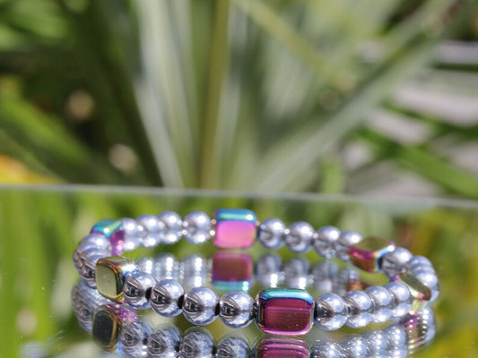 6/7 mm Natural high grade Hematite silver. Hematite crystal stone makes it a trusted companion to keep by your side everywhere you go.