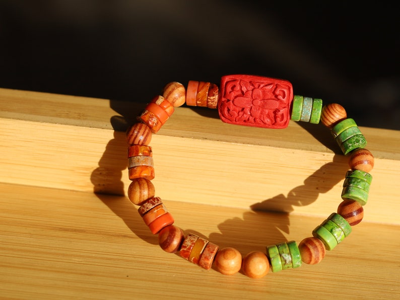 Heishi Gemstone Beads, Sea Sediment Jasper White turquoise and turquoise blue . Combined with Tibetan Magical Natural Stripe Raja Kayu Bead