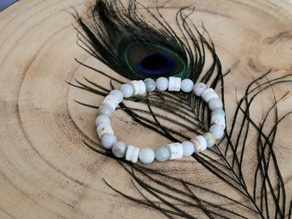 Natural Rare Hackmanite UV Reactive Fluorescent Gemstone Grade A Round. Heishi Gemstone Beads, Sea Sediment Jasper White turquoise.