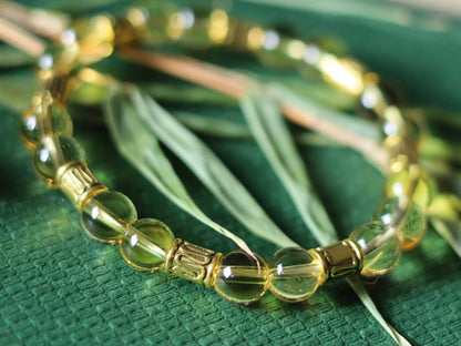 Citrine combined with Antique Bronze Tone Spacer Beads. ENERGIZING CITRINE BRACELET. unlocking our truest desires