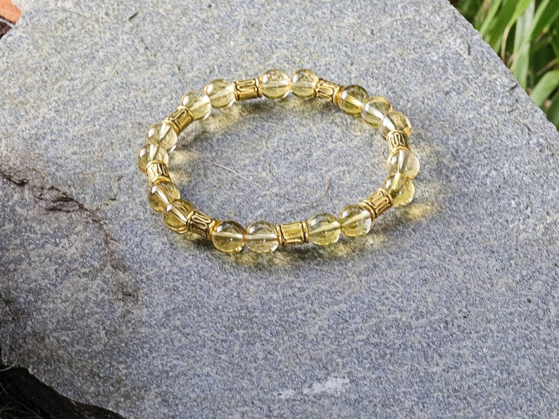 Citrine combined with Antique Bronze Tone Spacer Beads. ENERGIZING CITRINE BRACELET. unlocking our truest desires