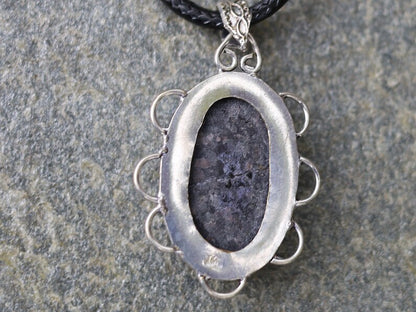 925 Pāgala Necklace Collection - Nuummite Gemstone Handmade 925 Sterling Silver Jewelry Pendant . 3 billion years old. One of a kind!