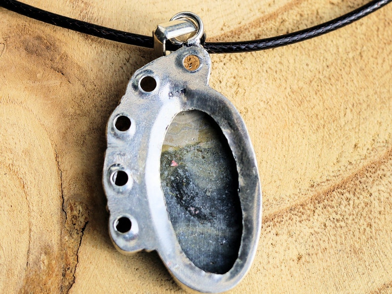 925 Pāgala Necklace Collection - Bumble Bee Jasper, Topaz Gemstone 925 Sterling Silver Jewelry Pendant. Pendant. One of a kind!