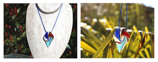Murano-inspired twisted GLASS PENDANTS lampworks necklaces. The glass is handcrafted and hand-blown and shaped by master glass maker. (kopie) (kopie) (kopie)