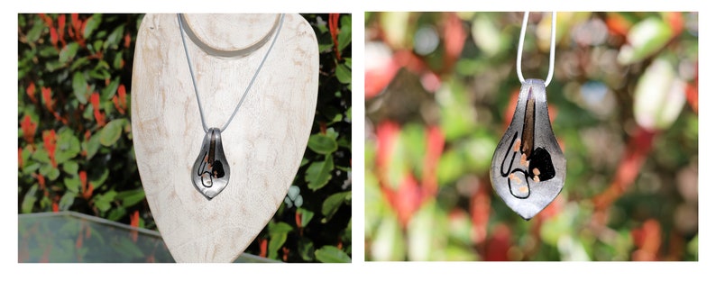 Murano-inspired twisted GLASS PENDANTS lampworks necklaces. The glass is handcrafted and hand-blown