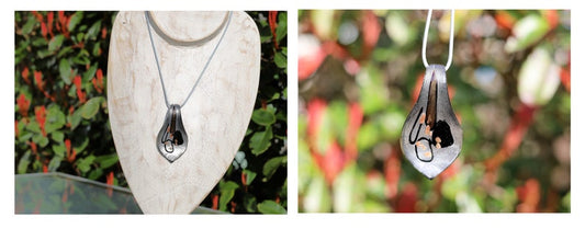 Murano-inspired twisted GLASS PENDANTS lampworks necklaces. The glass is handcrafted and hand-blown