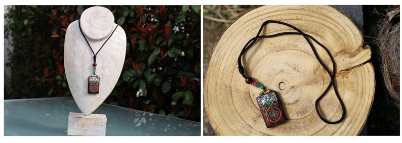 3D Design Handmade Braided Vintage Bohemian Necklaces. Stone, Rhinestone beads, wood, gemstones, copper alloy