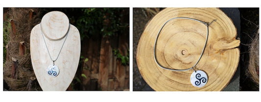 Natural Round Shell Pendant White Swirl Necklace Fashion Jewelry Mother of Pearl Shell Necklace