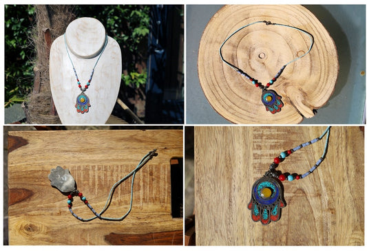 Coral Turquoise Native Tribal Ethnic Jewelry Tibet Tibetan Nepal OXIDIZED